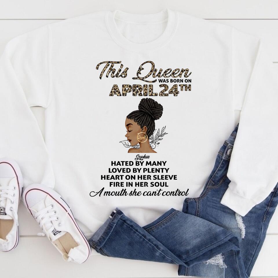 April Birthday Shirt, Custom Birthday Shirt, Queens Born In April, April Birthday Gifts, April shirts for Woman