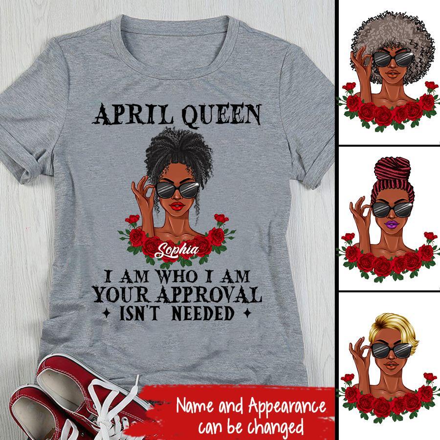 April Birthday Shirt, Custom Birthday Shirt, Queens Born In April, April Birthday Gifts, April shirts for Woman