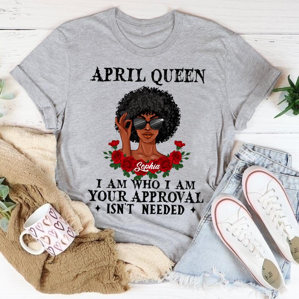 April Birthday Shirt, Custom Birthday Shirt, Queens Born In April, April Birthday Gifts, April shirts for Woman