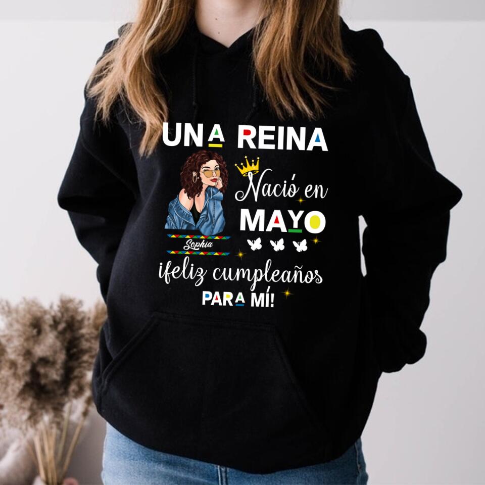 Camisa De Cumpleaños De Mayo, Camisa De Cumpleaños Personalizada, Reinas Nacidas En Mayo, Regalos De Cumpleaños De Mayo, Camisas De Mayo Para Mujeres