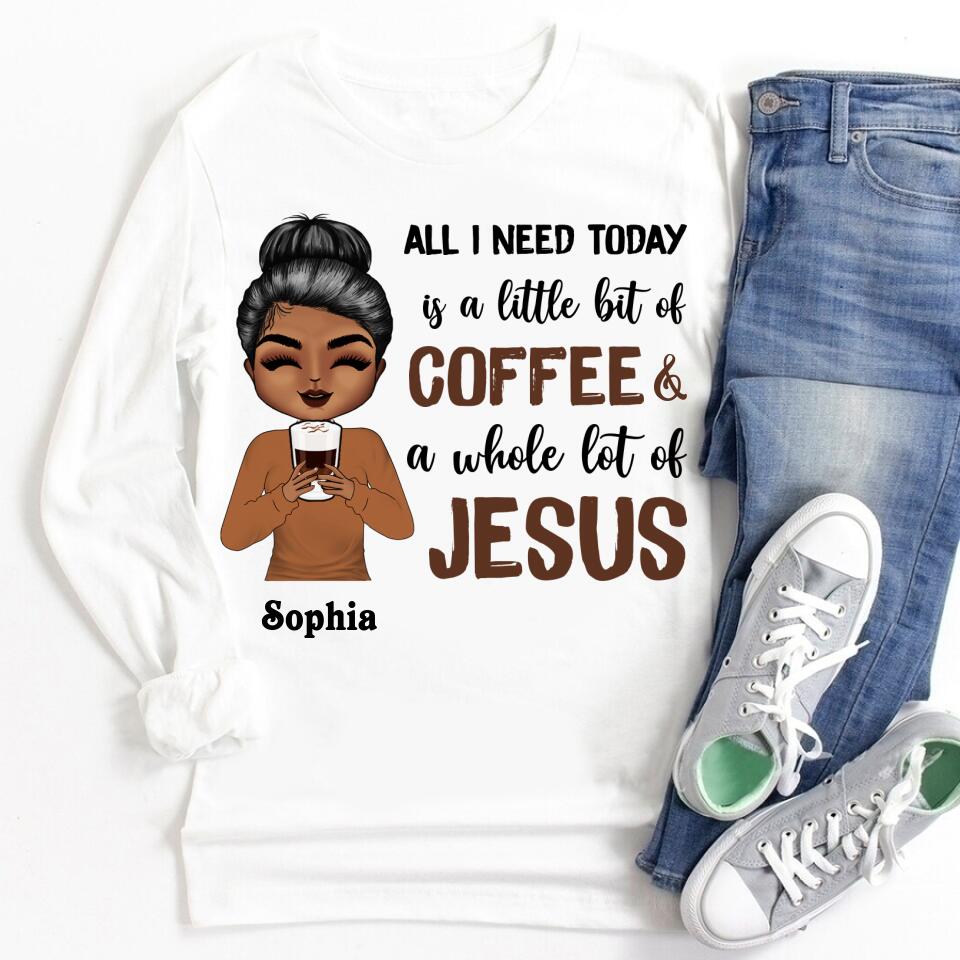 Coffee and Jesus Shirt, Funny Christian Shirt, Black Woman T shirt, Jesus Shirt, Jesus Love Shirt.