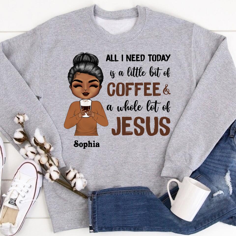 Coffee and Jesus Shirt, Funny Christian Shirt, Black Woman T shirt, Jesus Shirt, Jesus Love Shirt.