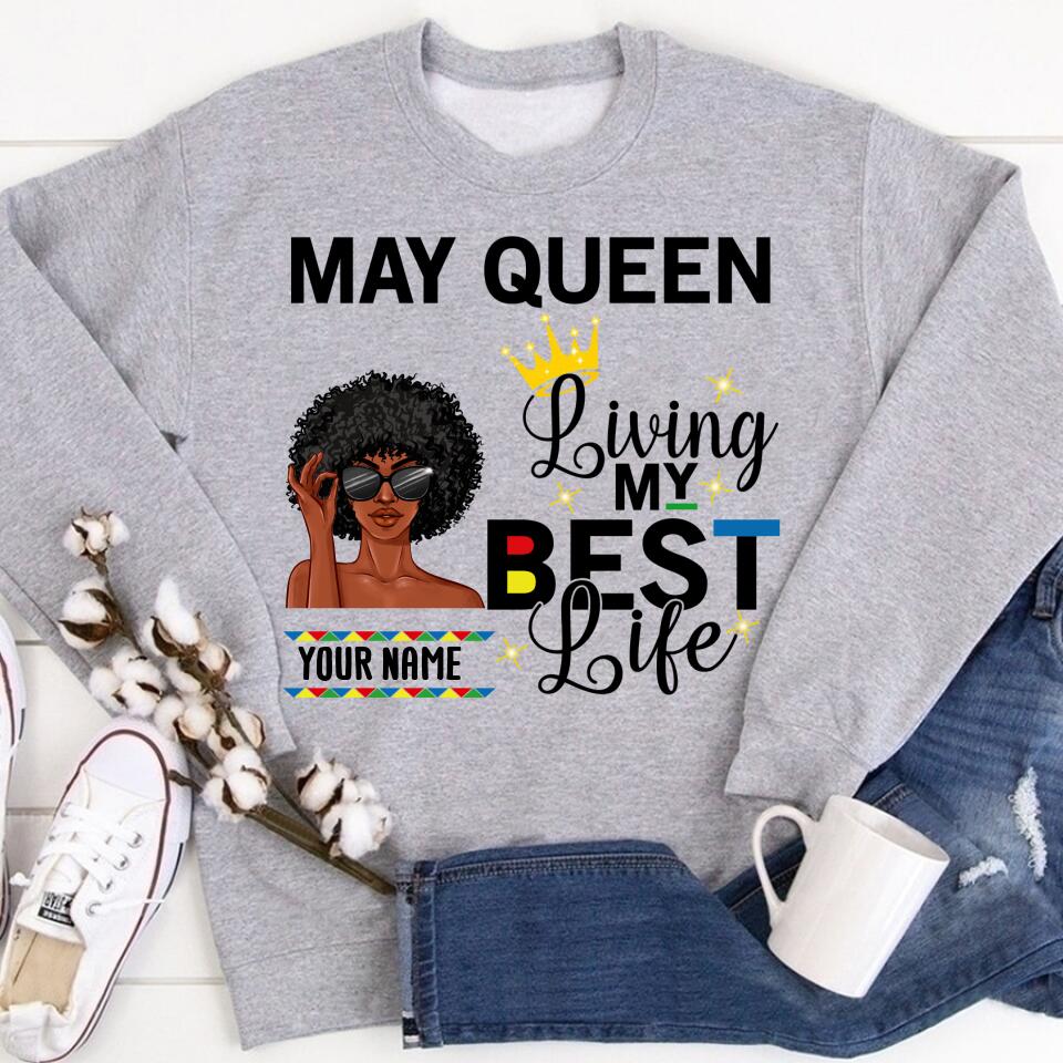 May Birthday Shirt, Custom Birthday Shirt, Queens Born In May, May Birthday Gifts, May Shirts For Woman