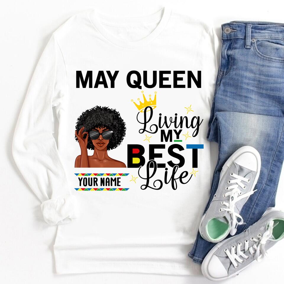 May Birthday Shirt, Custom Birthday Shirt, Queens Born In May, May Birthday Gifts, May Shirts For Woman