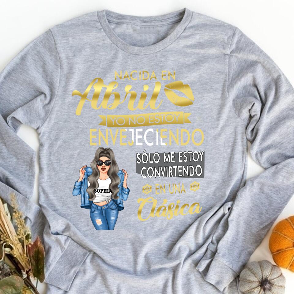 Camisa De Cumpleaños De Abril, Camisa De Cumpleaños Personalizada, Reinas Nacidas En Abril, Regalos De Cumpleaños De Abril, Camisas De Abril Para Mujeres