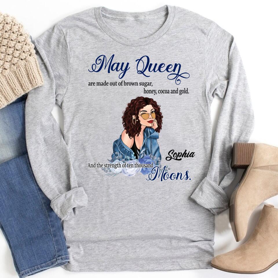 May Birthday Shirt, Custom Birthday Shirt, Queens Born In May, May Birthday Gifts, May Shirts For Woman