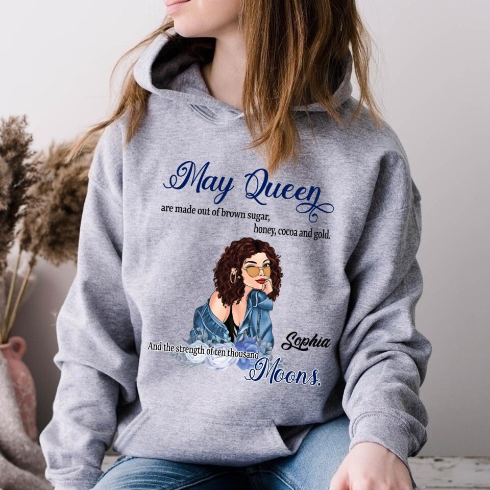 May Birthday Shirt, Custom Birthday Shirt, Queens Born In May, May Birthday Gifts, May Shirts For Woman