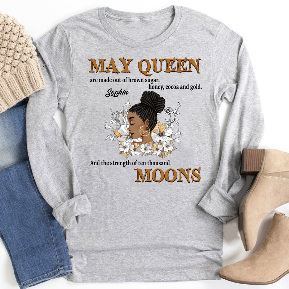 May Birthday Shirt, Custom Birthday Shirt, Queens Born In May, May Birthday Gifts, May Shirts For Woman
