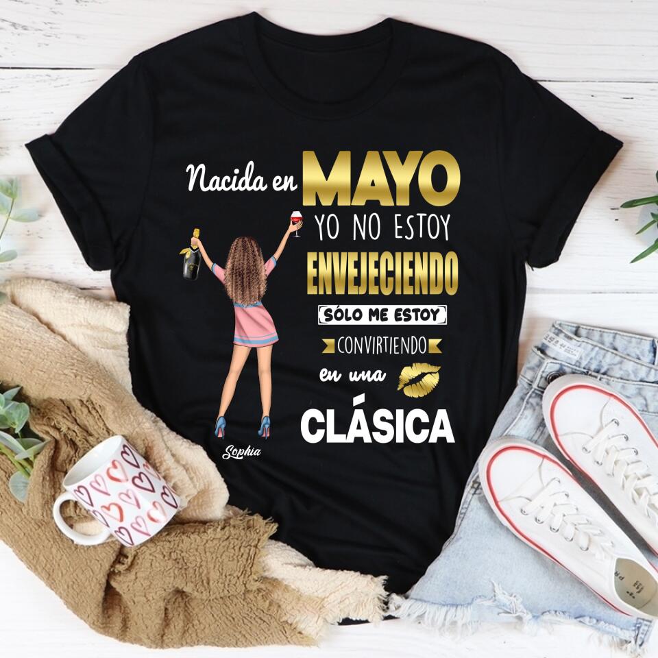 Camisa De Cumpleaños De Mayo, Camisa De Cumpleaños Personalizada, Reinas Nacidas En Mayo, Regalos De Cumpleaños De Mayo, Camisas De Mayo Para Mujeres