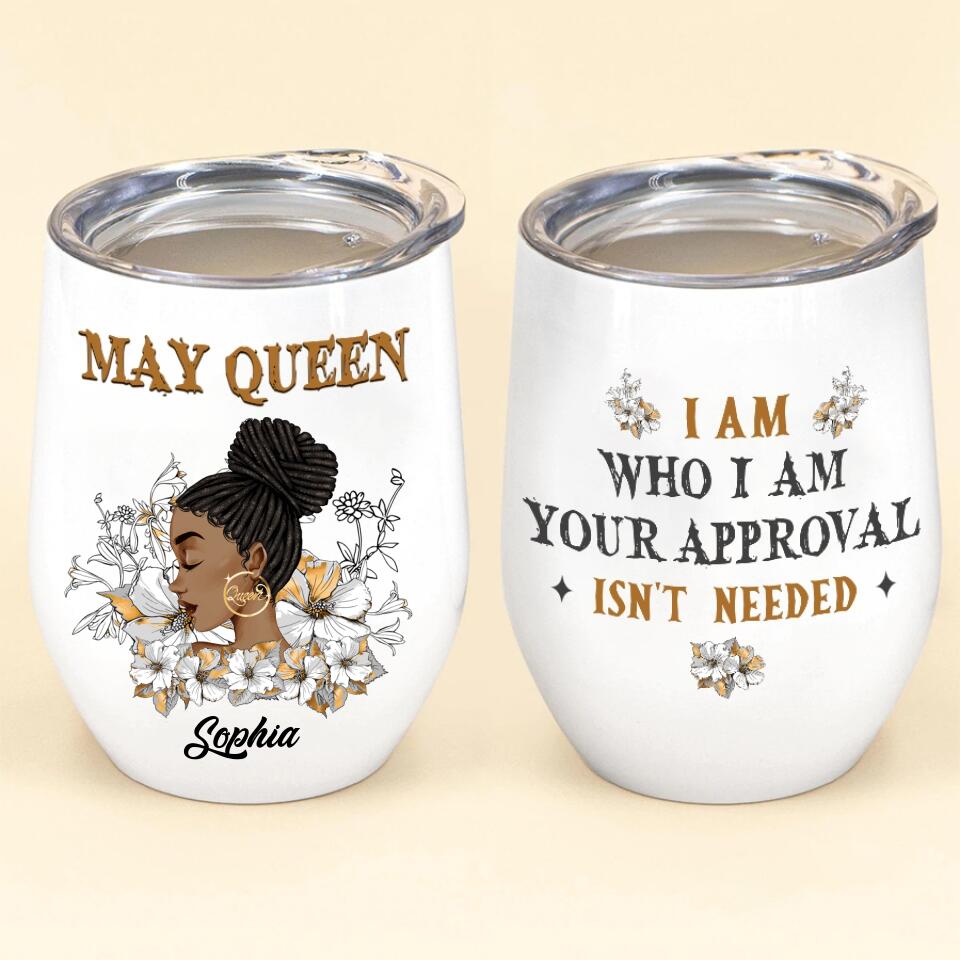 Personalized Wine Tumbler - Birthday Gift For May Queen, May birthday gifts, May birthday gift idea for her
