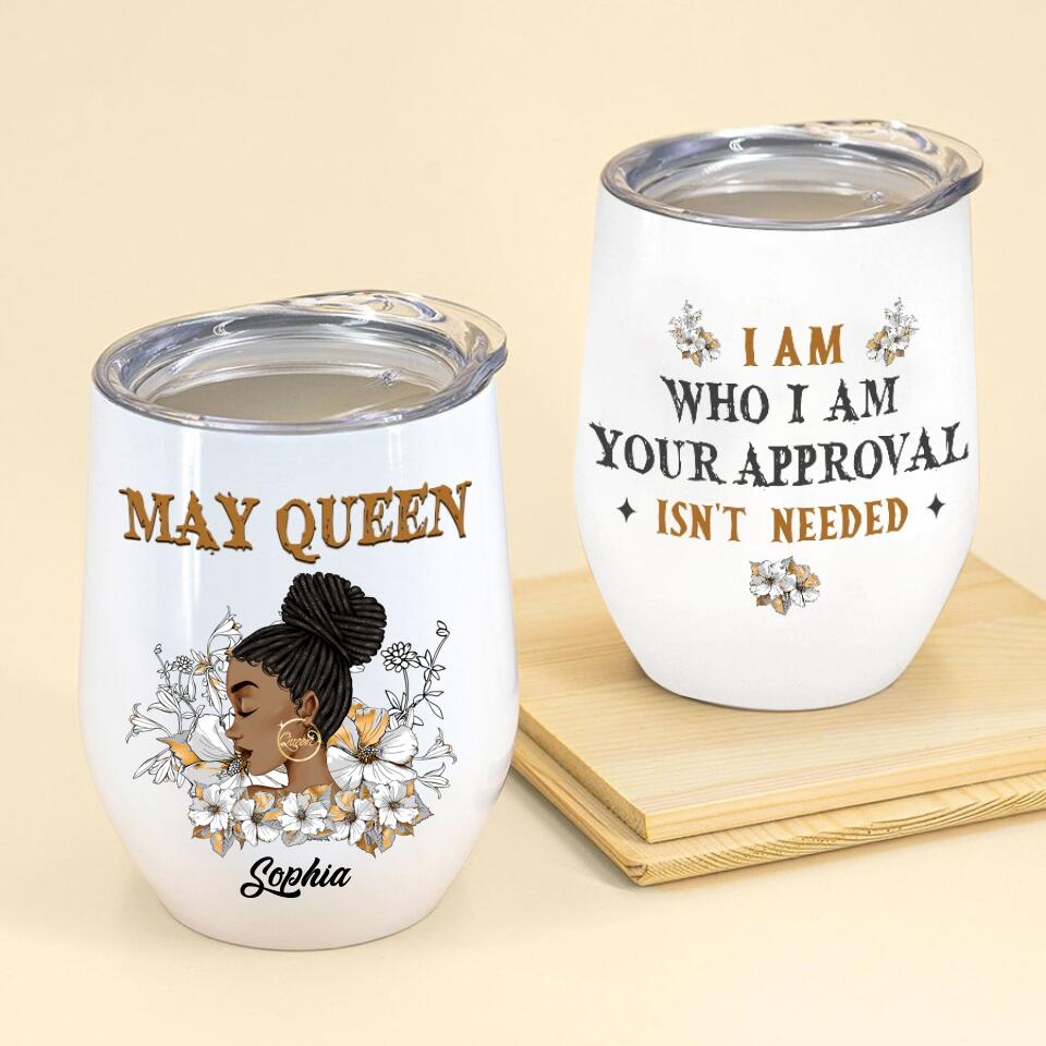 Personalized Wine Tumbler - Birthday Gift For May Queen, May birthday gifts, May birthday gift idea for her