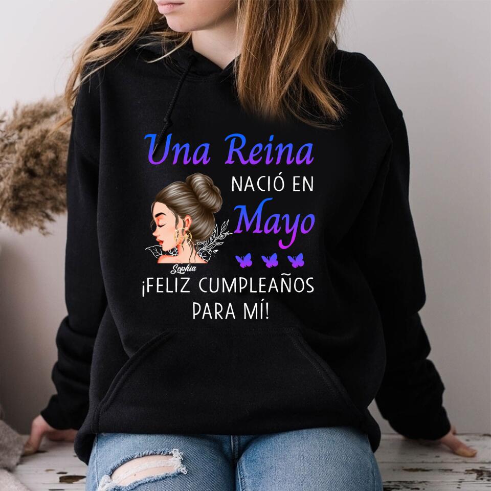 Camisa De Cumpleaños De Mayo, Camisa De Cumpleaños Personalizada, Reinas Nacidas En Mayo, Regalos De Cumpleaños De Mayo, Camisas De Mayo Para Mujeres