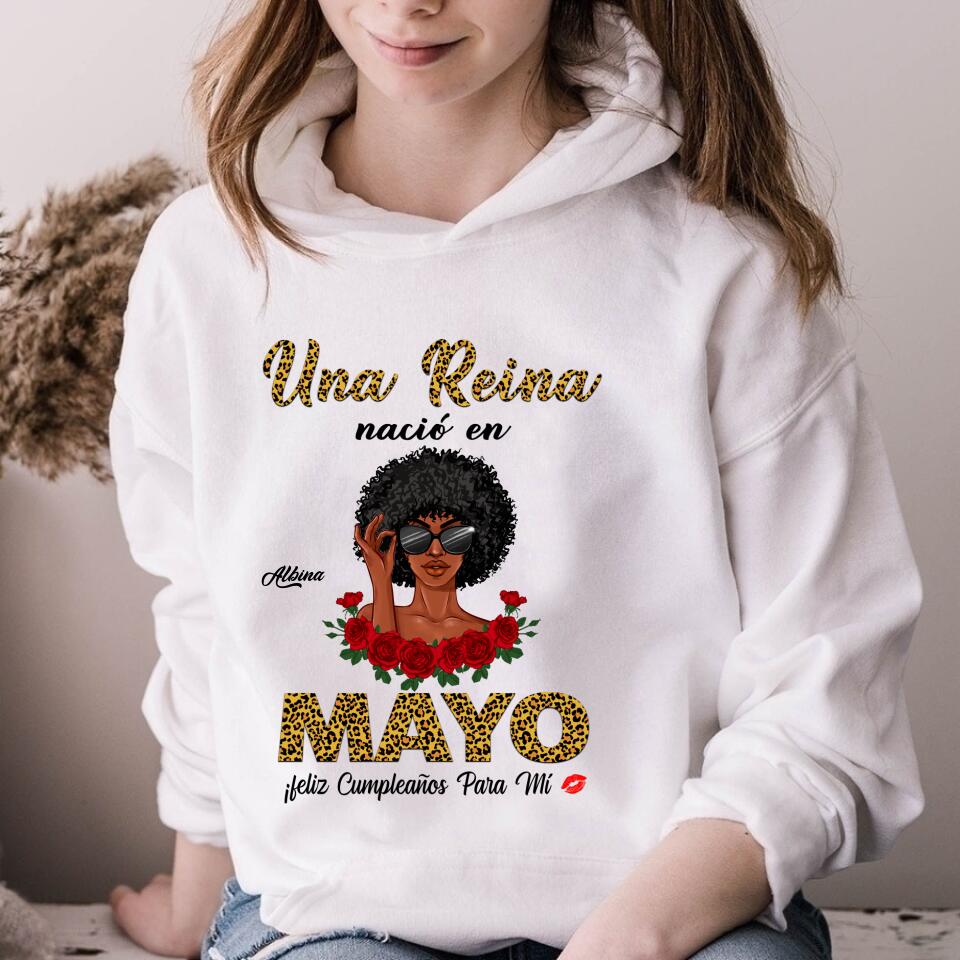 Camisa De Cumpleaños De Mayo, Camisa De Cumpleaños Personalizada, Reinas Nacidas En Mayo, Regalos De Cumpleaños De Mayo, Camisas De Mayo Para Mujeres