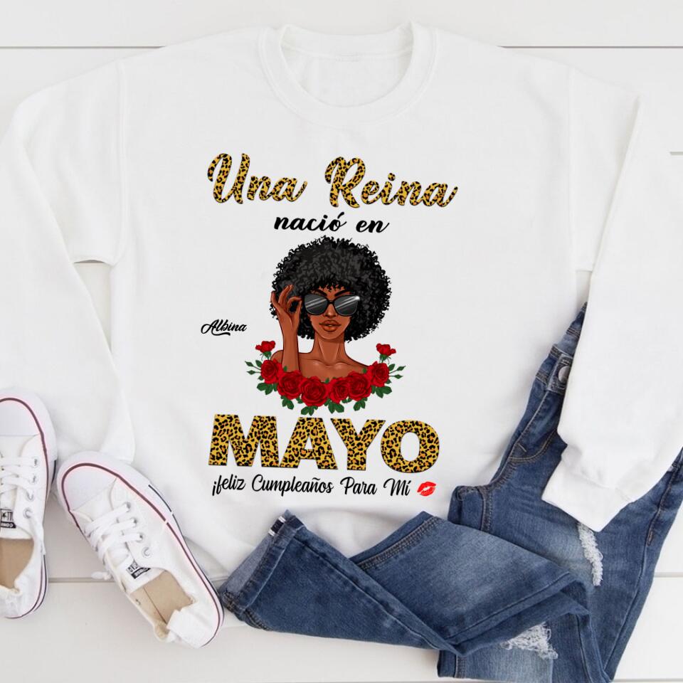 Camisa De Cumpleaños De Mayo, Camisa De Cumpleaños Personalizada, Reinas Nacidas En Mayo, Regalos De Cumpleaños De Mayo, Camisas De Mayo Para Mujeres