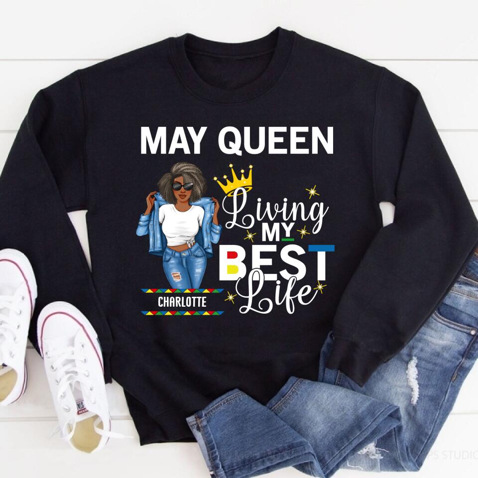 May Birthday Shirt, Custom Birthday Shirt, Queens Born In  May, May Birthday Gifts,  May Birthday Gifts