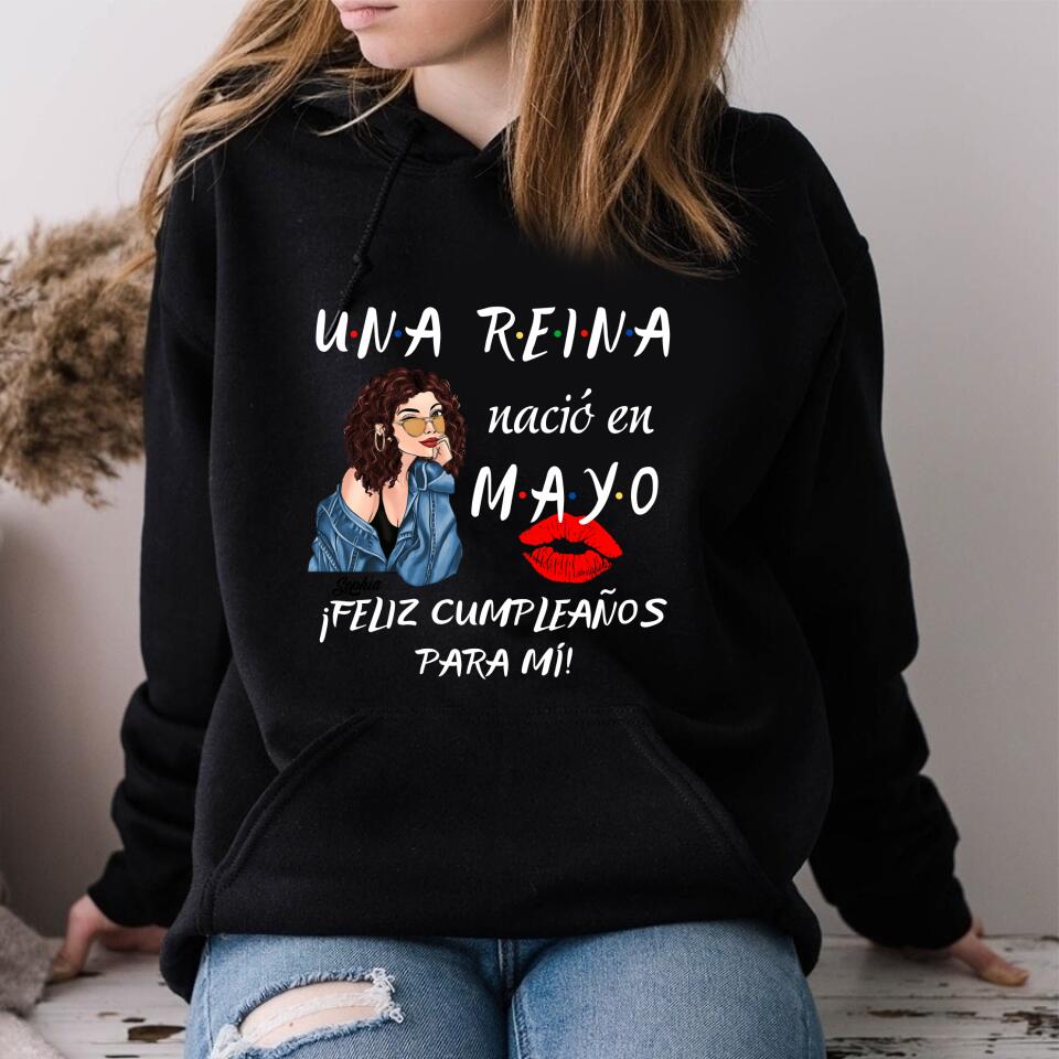 Camisa De Cumpleaños De Mayo, Camisa De Cumpleaños Personalizada, Reinas Nacidas En Mayo, Regalos De Cumpleaños De Mayo, Camisas De Mayo Para Mujeres