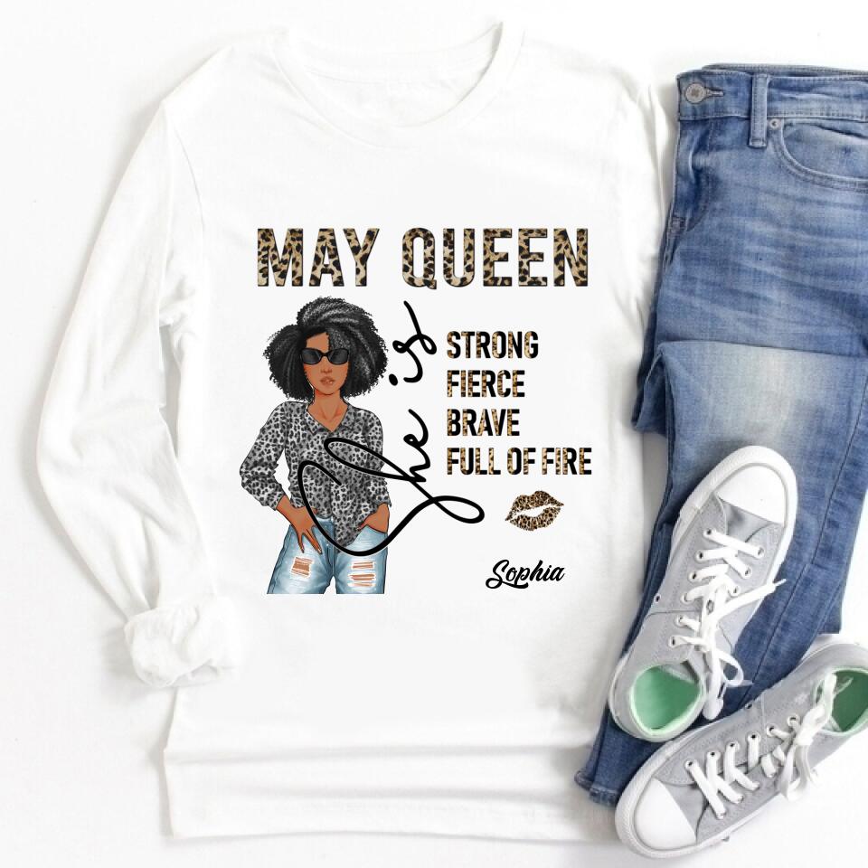 May Birthday Shirt, Custom Birthday Shirt, Queens Born In May, May Birthday Gifts, May Shirts For Woman
