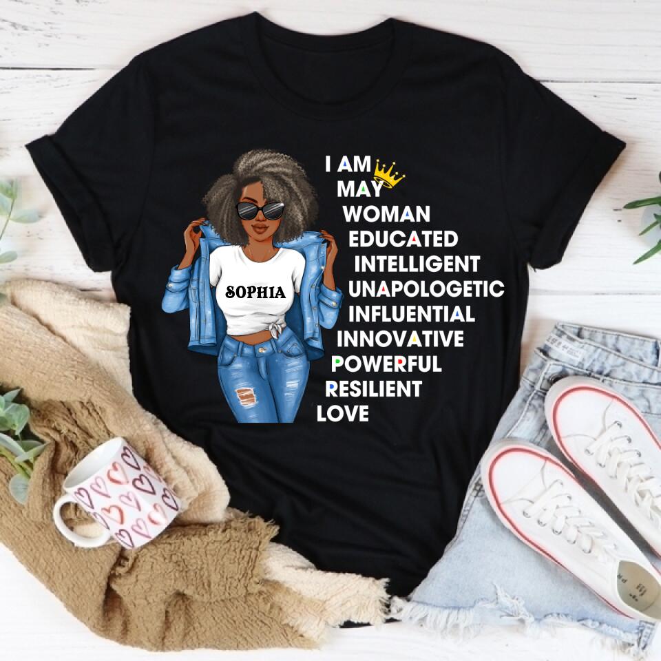 May Birthday Shirt, Custom Birthday Shirt, Queens Born In  May, May Birthday Gifts,  May Birthday Gifts