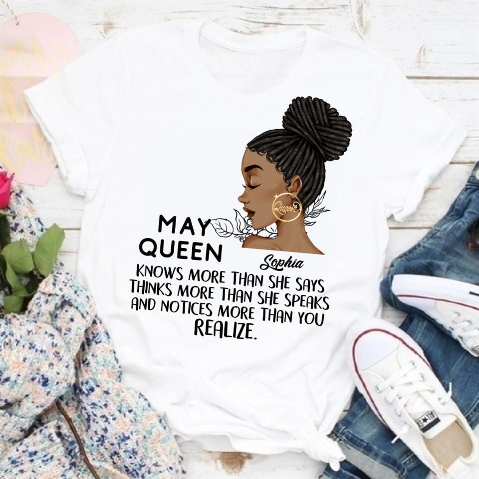 May Birthday Shirt, Custom Birthday Shirt, Queens Born In May, May Birthday Gifts, May Shirts For Woman