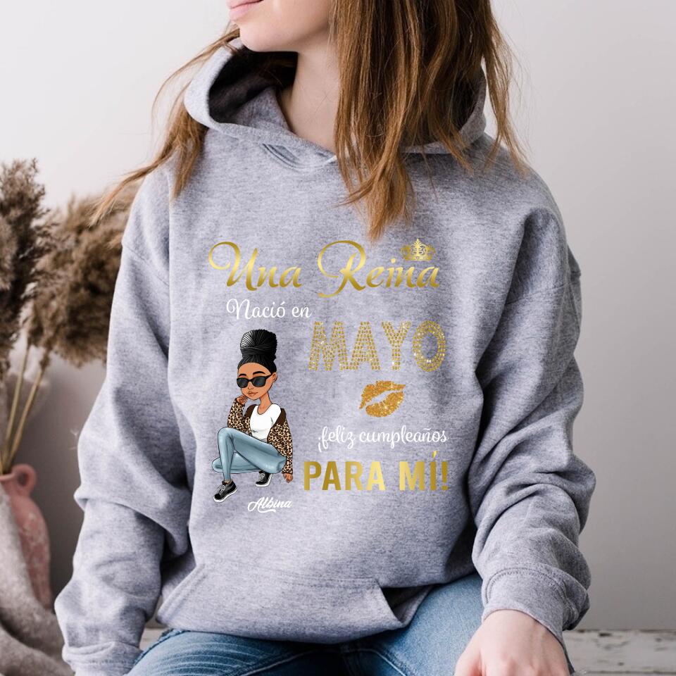 Camisa De Cumpleaños De Mayo, Camisa De Cumpleaños Personalizada, Reinas Nacidas En Mayo, Regalos De Cumpleaños De Mayo, Camisas De Mayo Para Mujeres