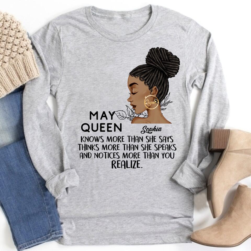May Birthday Shirt, Custom Birthday Shirt, Queens Born In May, May Birthday Gifts, May Shirts For Woman