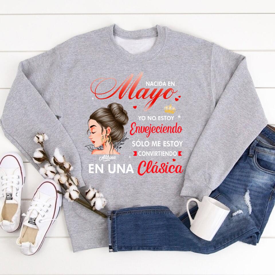 Camisa De Cumpleaños De Mayo, Camisa De Cumpleaños Personalizada, Reinas Nacidas En Mayo, Regalos De Cumpleaños De Mayo, Camisas De Mayo Para Mujeres