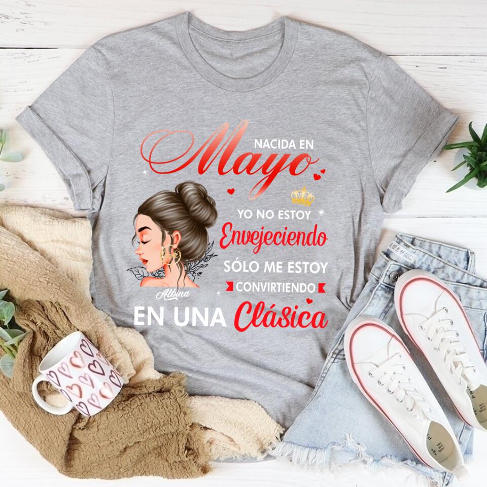 Camisa De Cumpleaños De Mayo, Camisa De Cumpleaños Personalizada, Reinas Nacidas En Mayo, Regalos De Cumpleaños De Mayo, Camisas De Mayo Para Mujeres