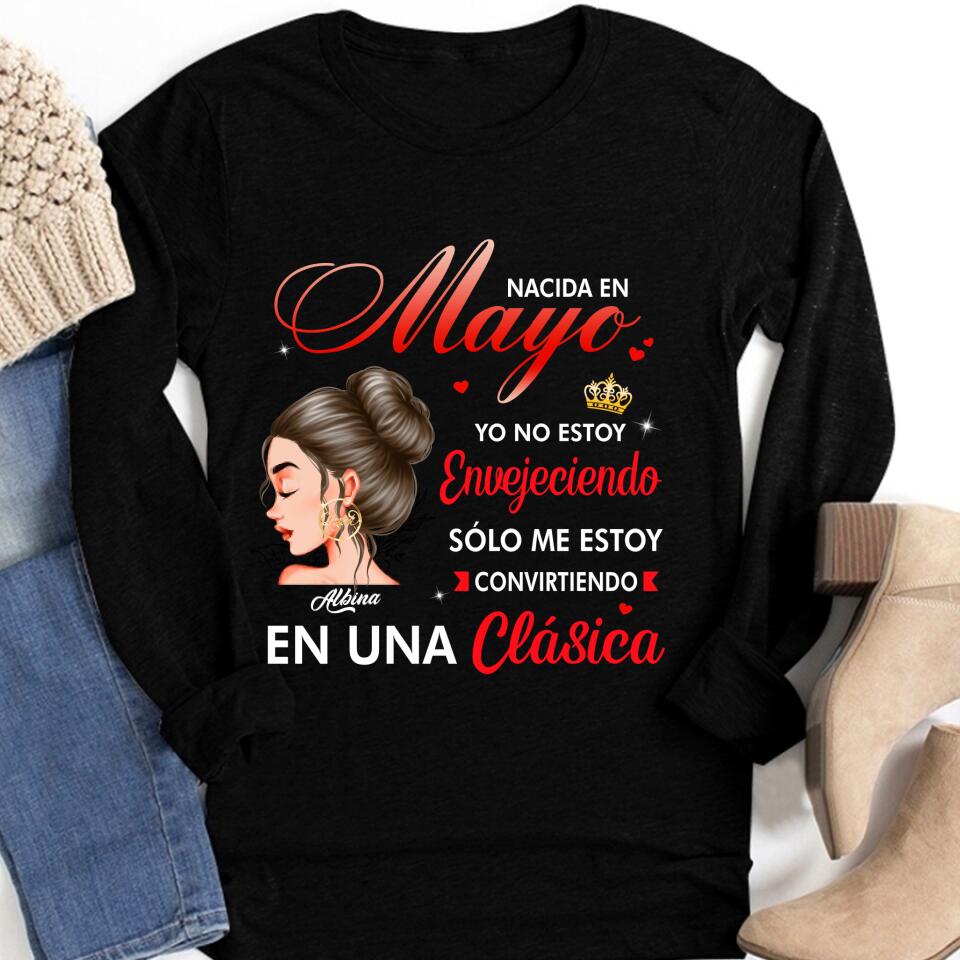 Camisa De Cumpleaños De Mayo, Camisa De Cumpleaños Personalizada, Reinas Nacidas En Mayo, Regalos De Cumpleaños De Mayo, Camisas De Mayo Para Mujeres