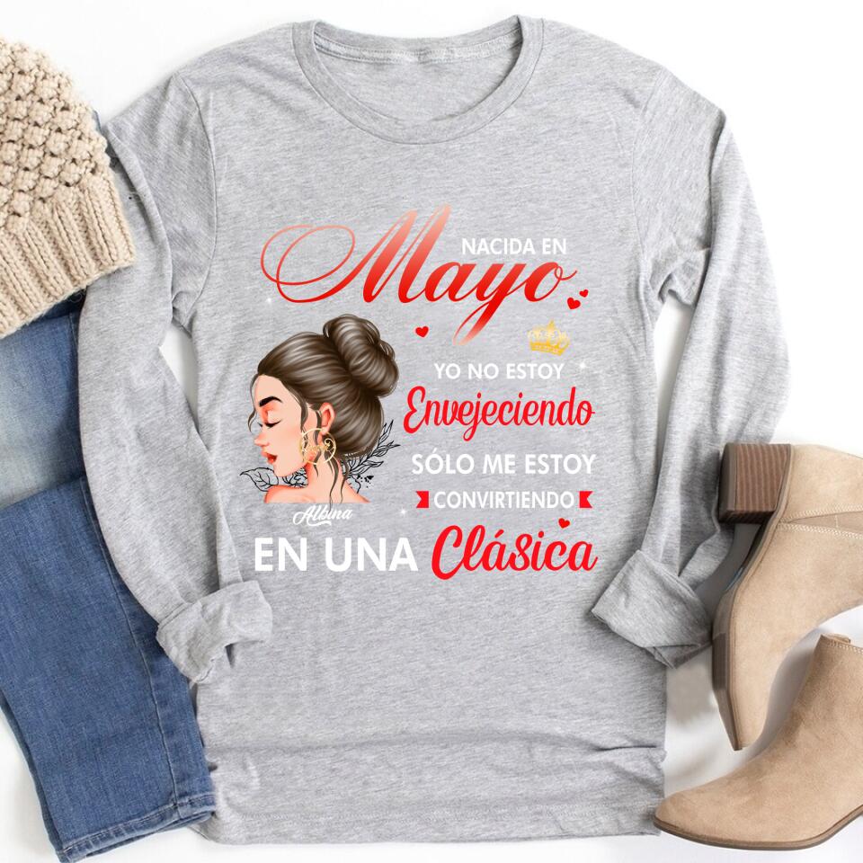 Camisa De Cumpleaños De Mayo, Camisa De Cumpleaños Personalizada, Reinas Nacidas En Mayo, Regalos De Cumpleaños De Mayo, Camisas De Mayo Para Mujeres