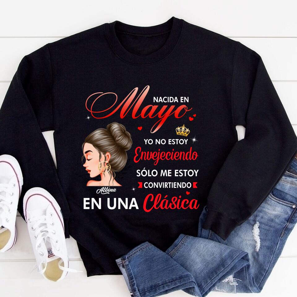 Camisa De Cumpleaños De Mayo, Camisa De Cumpleaños Personalizada, Reinas Nacidas En Mayo, Regalos De Cumpleaños De Mayo, Camisas De Mayo Para Mujeres