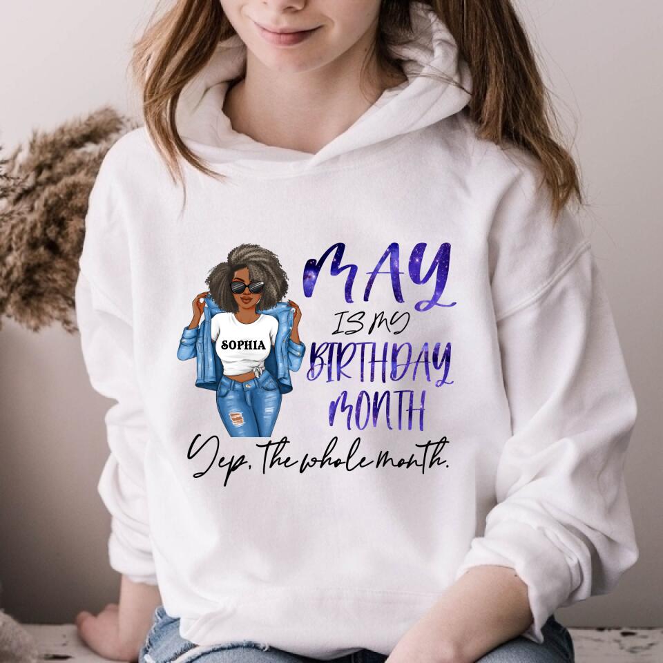 May Birthday Shirt, Custom Birthday Shirt, Queens Born In May, May Birthday Gifts, May Shirts For Woman, May Is My Birthday Month, Yep The Whole Month