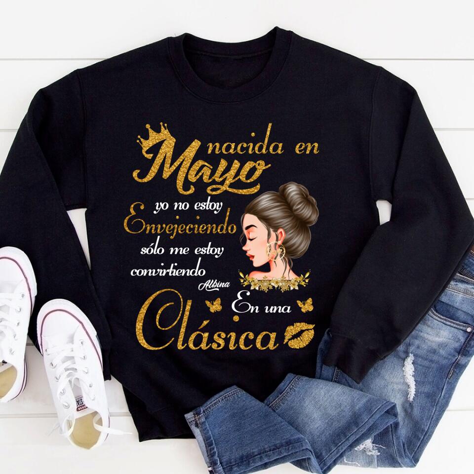 Camisa De Cumpleaños De Mayo, Camisa De Cumpleaños Personalizada, Reinas Nacidas En Mayo, Regalos De Cumpleaños De Mayo, Camisas De Mayo Para Mujeres