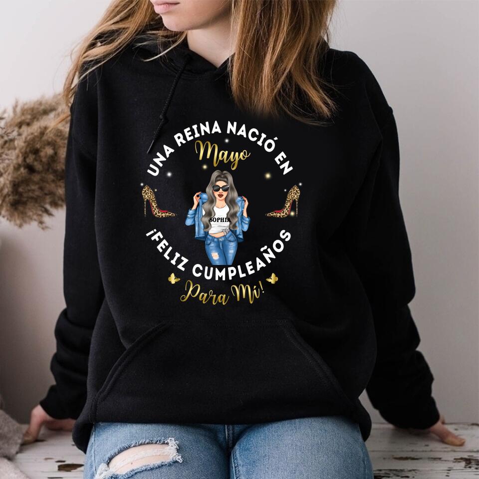 Camisa De Cumpleaños De Mayo, Camisa De Cumpleaños Personalizada, Reinas Nacidas En Mayo, Regalos De Cumpleaños De Mayo, Camisas De Mayo Para Mujeres