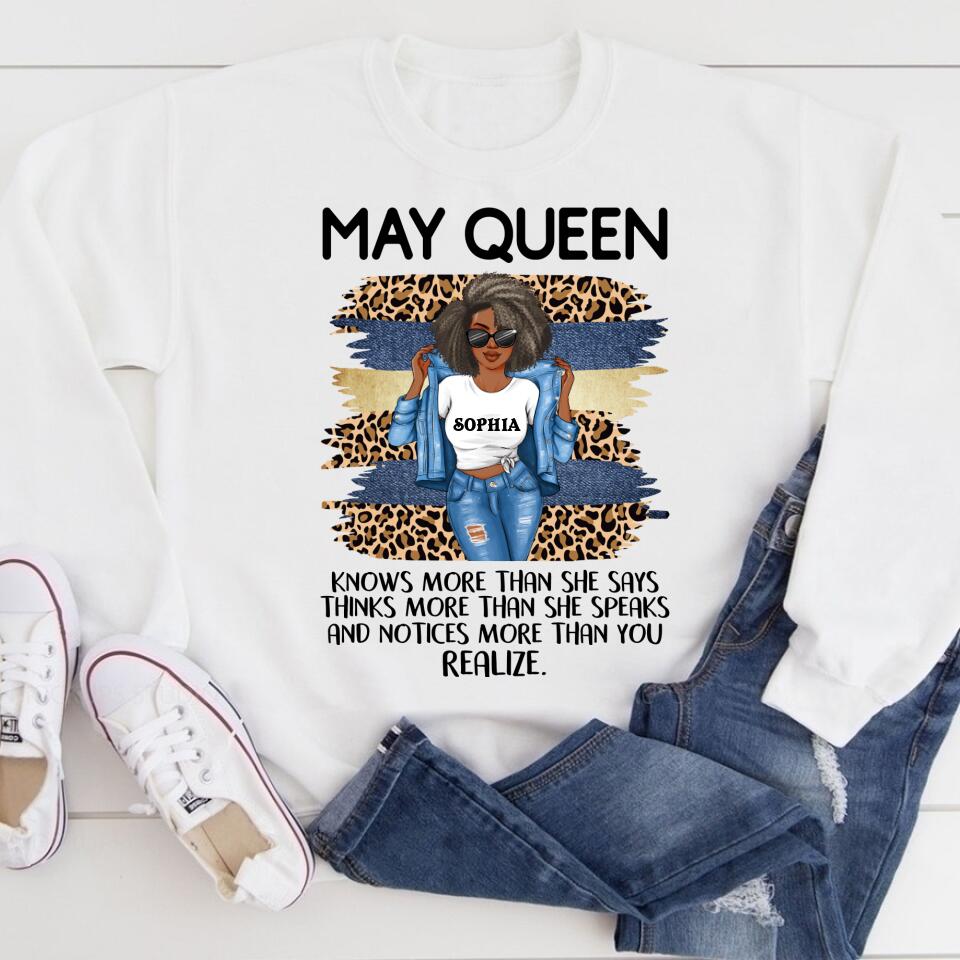 May Birthday Shirt, Custom Birthday Shirt, Queens Born In May, May Birthday Gifts, May Shirts For Woman