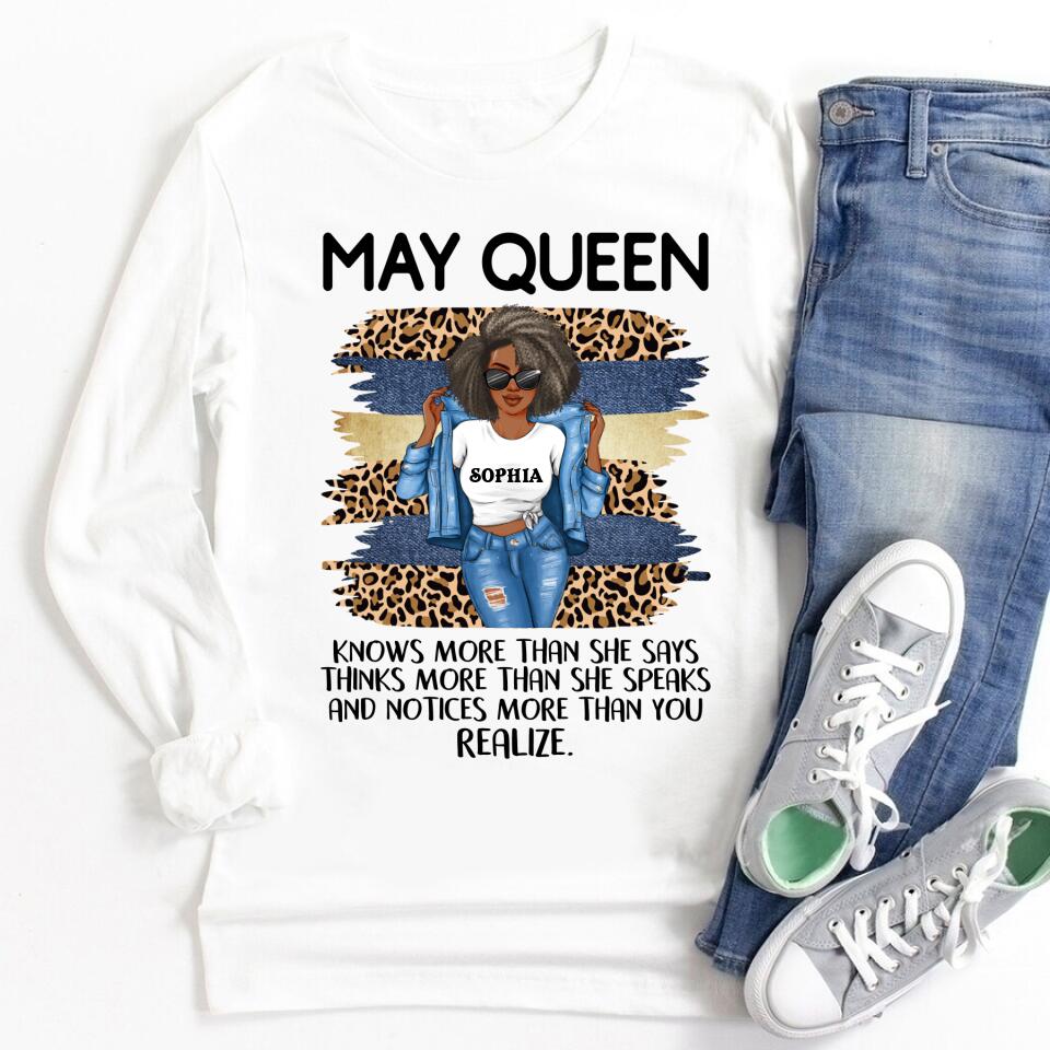 May Birthday Shirt, Custom Birthday Shirt, Queens Born In May, May Birthday Gifts, May Shirts For Woman