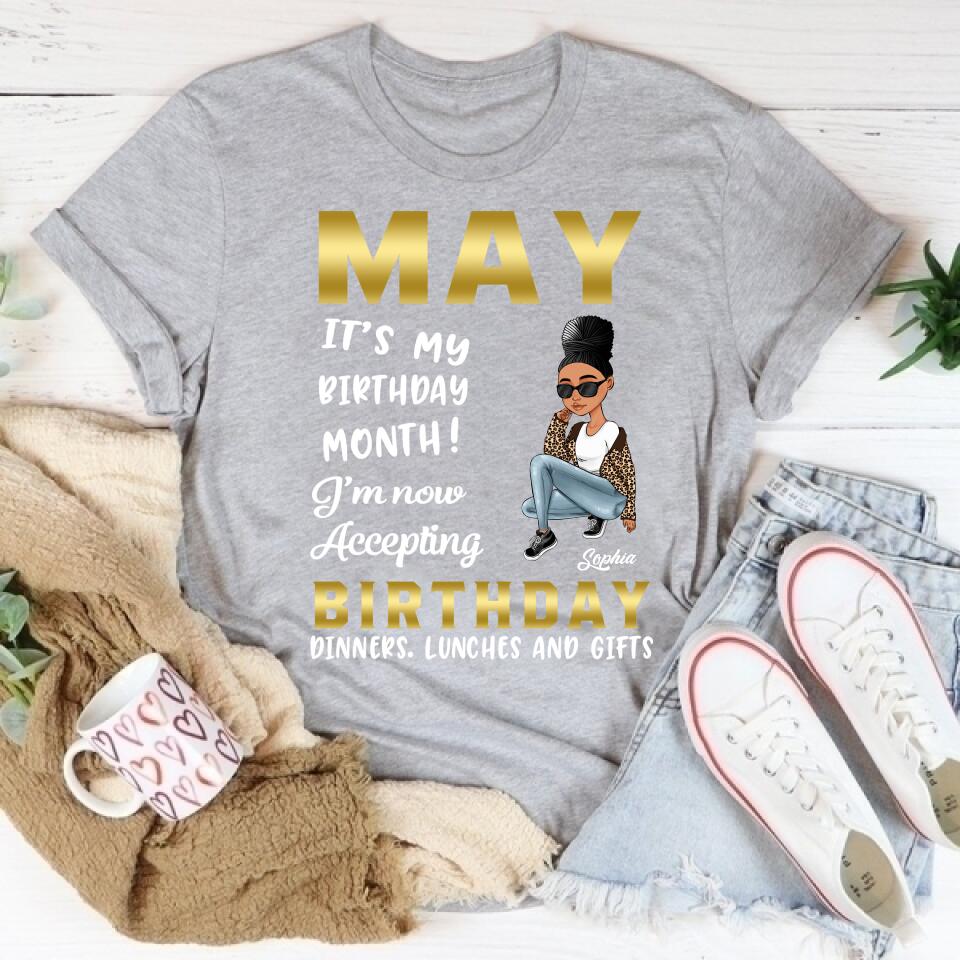 May Birthday Shirt, Custom Birthday Shirt, Queens Born In  May, May Birthday Gifts,  May Birthday Gifts