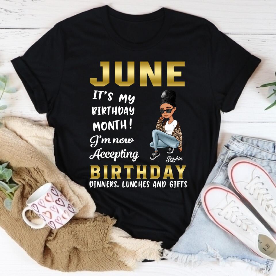 June Birthday Shirt, Custom Birthday Shirt, Queens Born In June, June Birthday Gifts, June Birthday Gifts