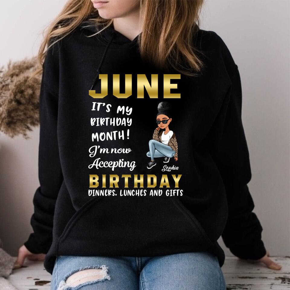 June Birthday Shirt, Custom Birthday Shirt, Queens Born In June, June Birthday Gifts, June Birthday Gifts