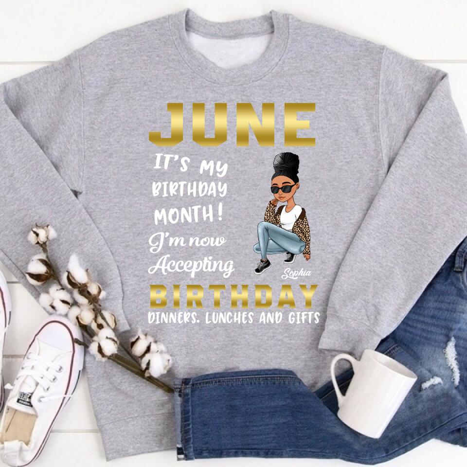 June Birthday Shirt, Custom Birthday Shirt, Queens Born In June, June Birthday Gifts, June Birthday Gifts