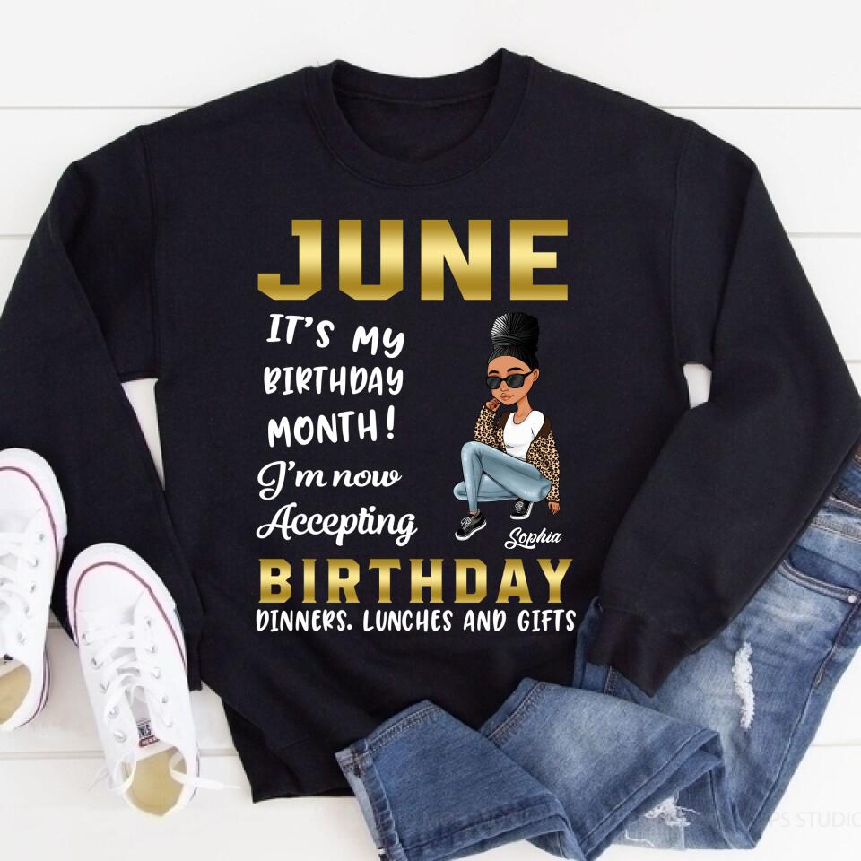 June Birthday Shirt, Custom Birthday Shirt, Queens Born In June, June Birthday Gifts, June Birthday Gifts