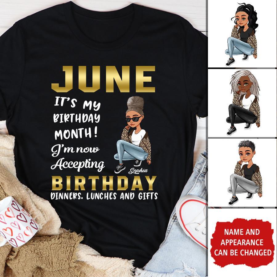 June Birthday Shirt, Custom Birthday Shirt, Queens Born In June, June Birthday Gifts, June Birthday Gifts