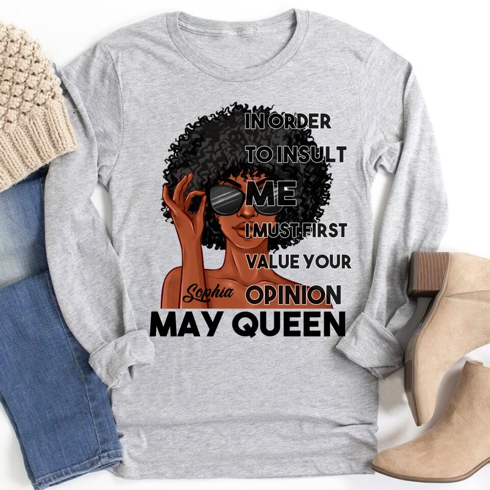 May Birthday Shirt, Custom Birthday Shirt, Queens Born In May, May Birthday Gifts, May Shirts For Woman
