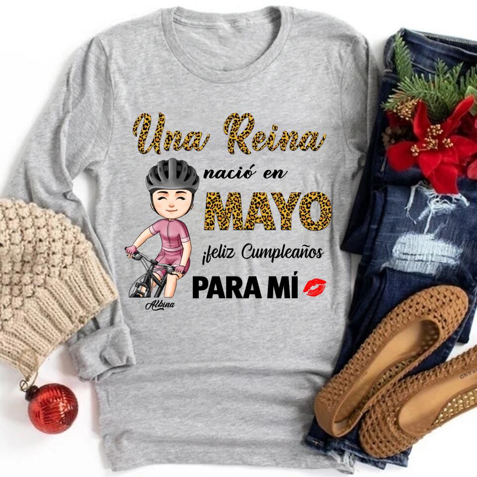 Camisa De Cumpleaños De Mayo, Camisa De Cumpleaños Personalizada, Reinas Nacidas En Mayo, Regalos De Cumpleaños De Mayo, Camisas De Mayo Para Mujeres