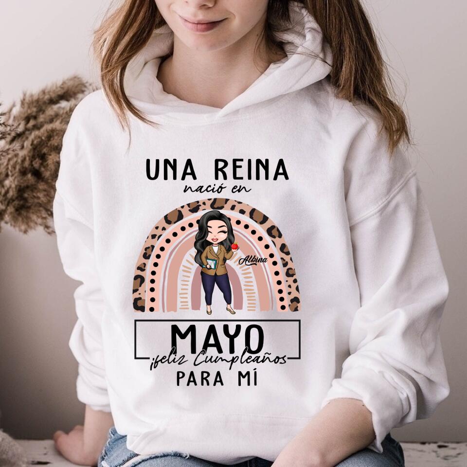 Camisa De Cumpleaños De Mayo, Camisa De Cumpleaños Personalizada, Reinas Nacidas En Mayo, Regalos De Cumpleaños De Mayo, Camisas De Mayo Para Mujeres