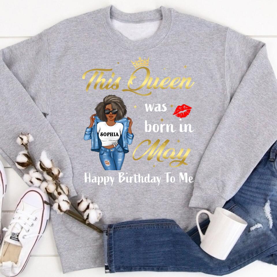 May Birthday Shirt, Custom Birthday Shirt, Queens Born In  May, May Birthday Gifts,  May Birthday Gifts