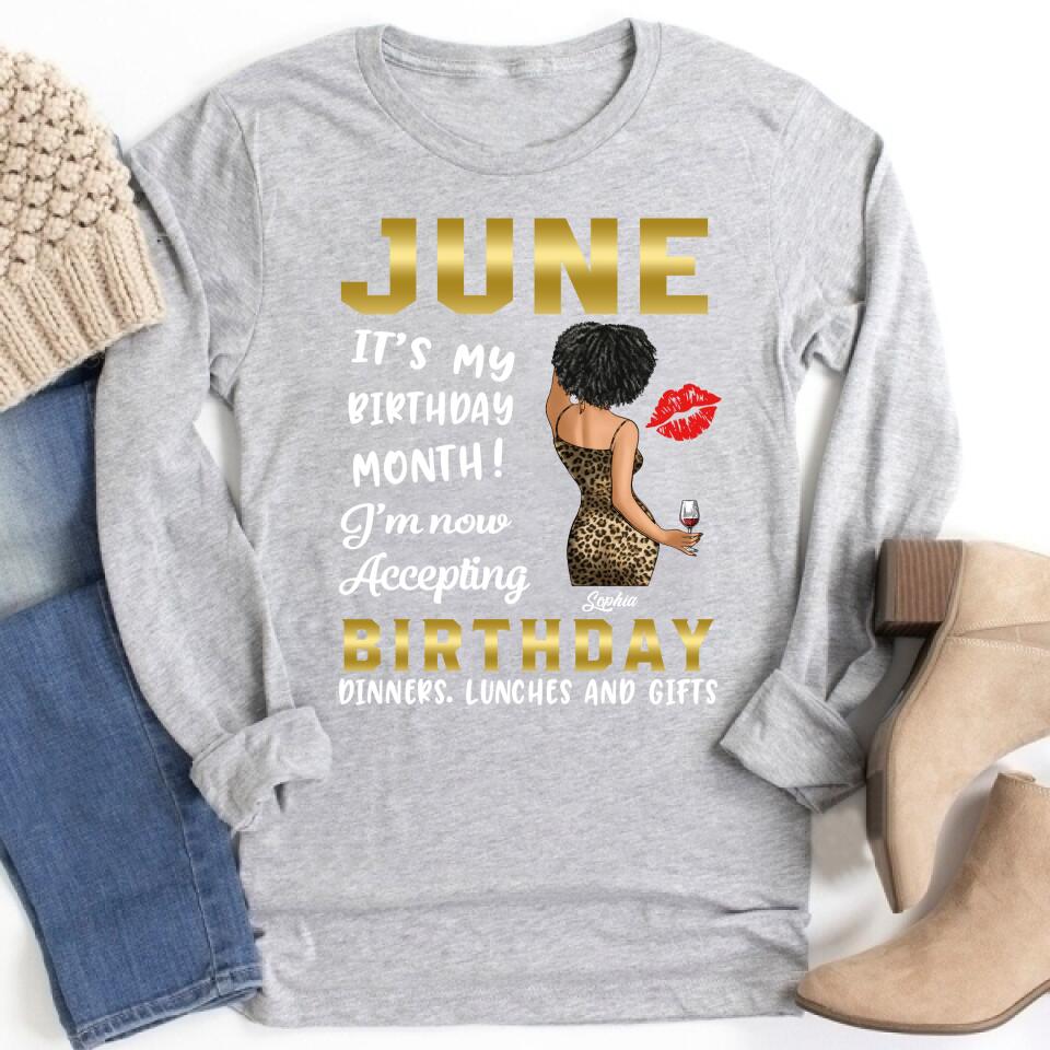 June Birthday Shirt, Custom Birthday Shirt, Queens Born In June, June Birthday Shirts For Woman, June Birthday Gifts