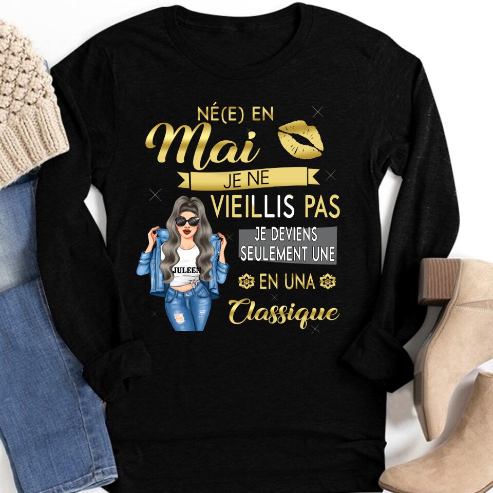 Chemise D&#39;anniversaire De Mai, Chemise D&#39;anniversaire Personnalisée, Reines Nées En Mai, Cadeaux D&#39;anniversaire De Mai, Chemises De Mai Pour Les Femmes