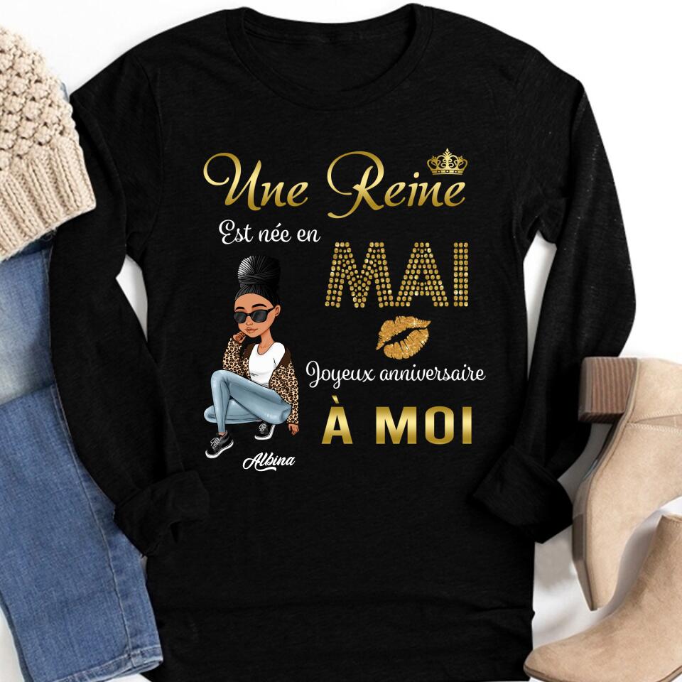 Chemise D&#39;anniversaire De Mai, Chemise D&#39;anniversaire Personnalisée, Reines Nées En Mai, Cadeaux D&#39;anniversaire De Mai, Chemises De Mai Pour Les Femmes