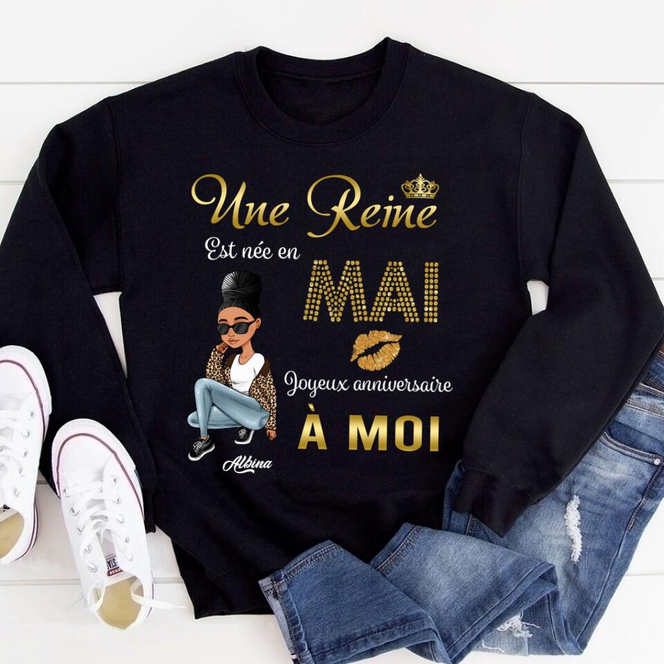 Chemise D&#39;anniversaire De Mai, Chemise D&#39;anniversaire Personnalisée, Reines Nées En Mai, Cadeaux D&#39;anniversaire De Mai, Chemises De Mai Pour Les Femmes