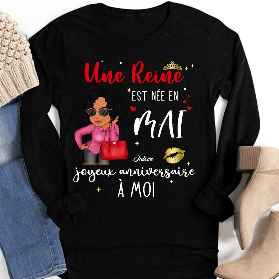 Chemise D&#39;anniversaire De Mai, Chemise D&#39;anniversaire Personnalisée, Reines Nées En Mai, Cadeaux D&#39;anniversaire De Mai, Chemises De Mai Pour Les Femmes